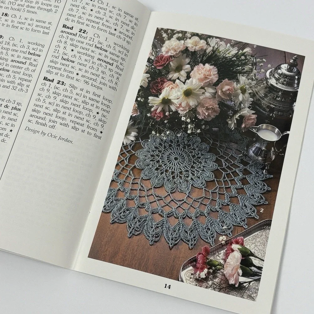 Leisure Arts Little Books Delightful Doilies‎ Crochet Pattern Booklet R18-7 VTG